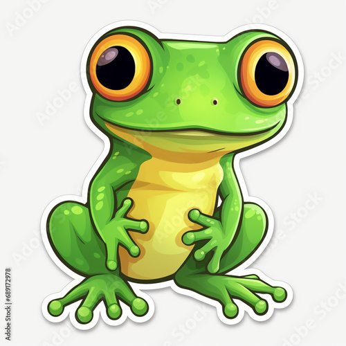cute frog sticker created with Generative Ai