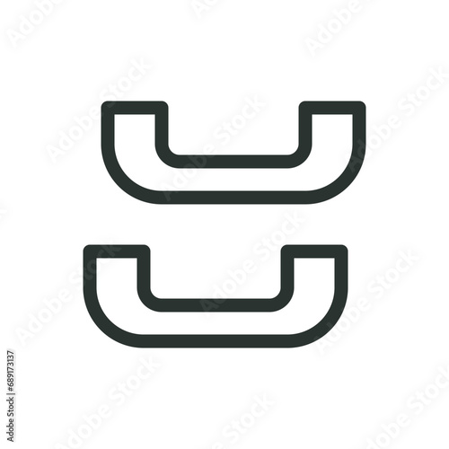 Furniture handle isolated icon, cabinet knobs vector icon with editable stroke