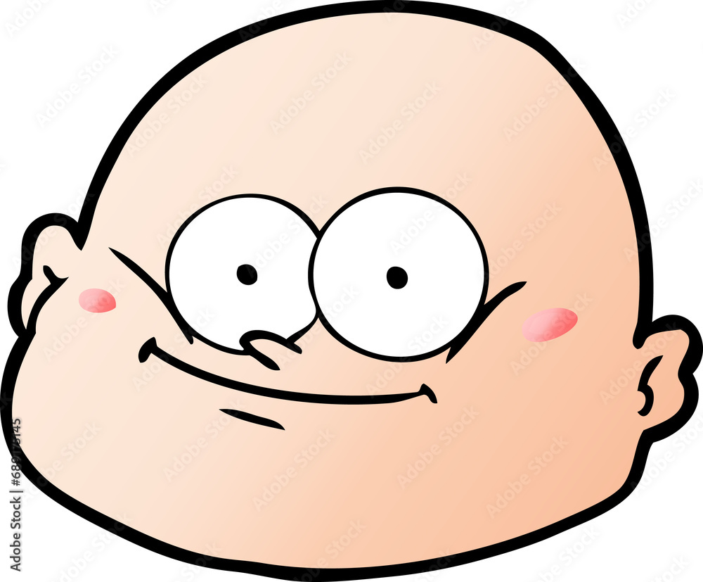 Fototapeta premium cartoon bald man