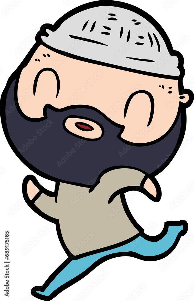cartoon bearded man cartoon bearded man