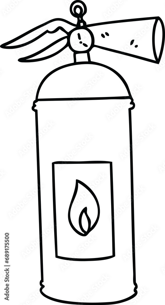 line drawing quirky cartoon fire extinguisher line drawing quirky cartoon fire extinguisher