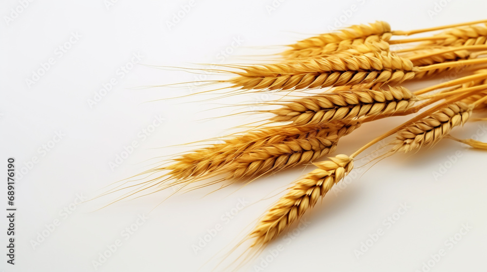 Spices of wheat on a white background Spices of wheat on a white background