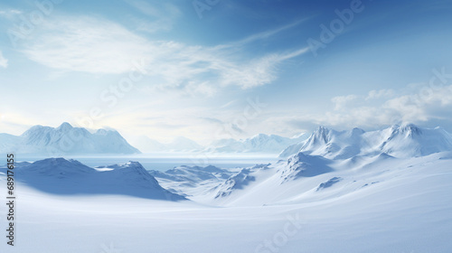 An amazing winter mountain landscape © frimufilms