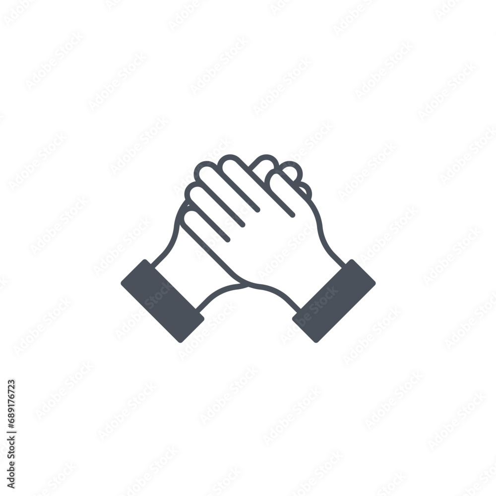 Vector sign of the cooperation symbol isolated on a white background. icon color editable.