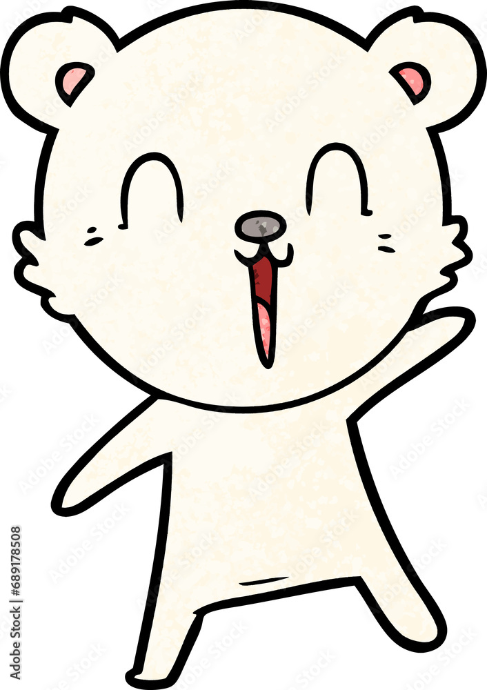happy cartoon polar bear
