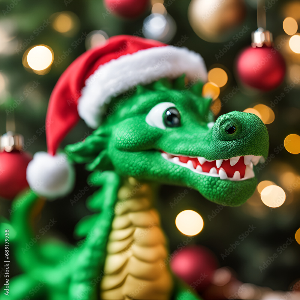 3D Christmas green dragon toy 3D Christmas green dragon toy