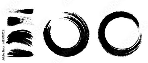 墨で書かれたブラシストローク