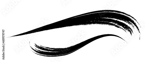 墨で書かれたブラシストローク