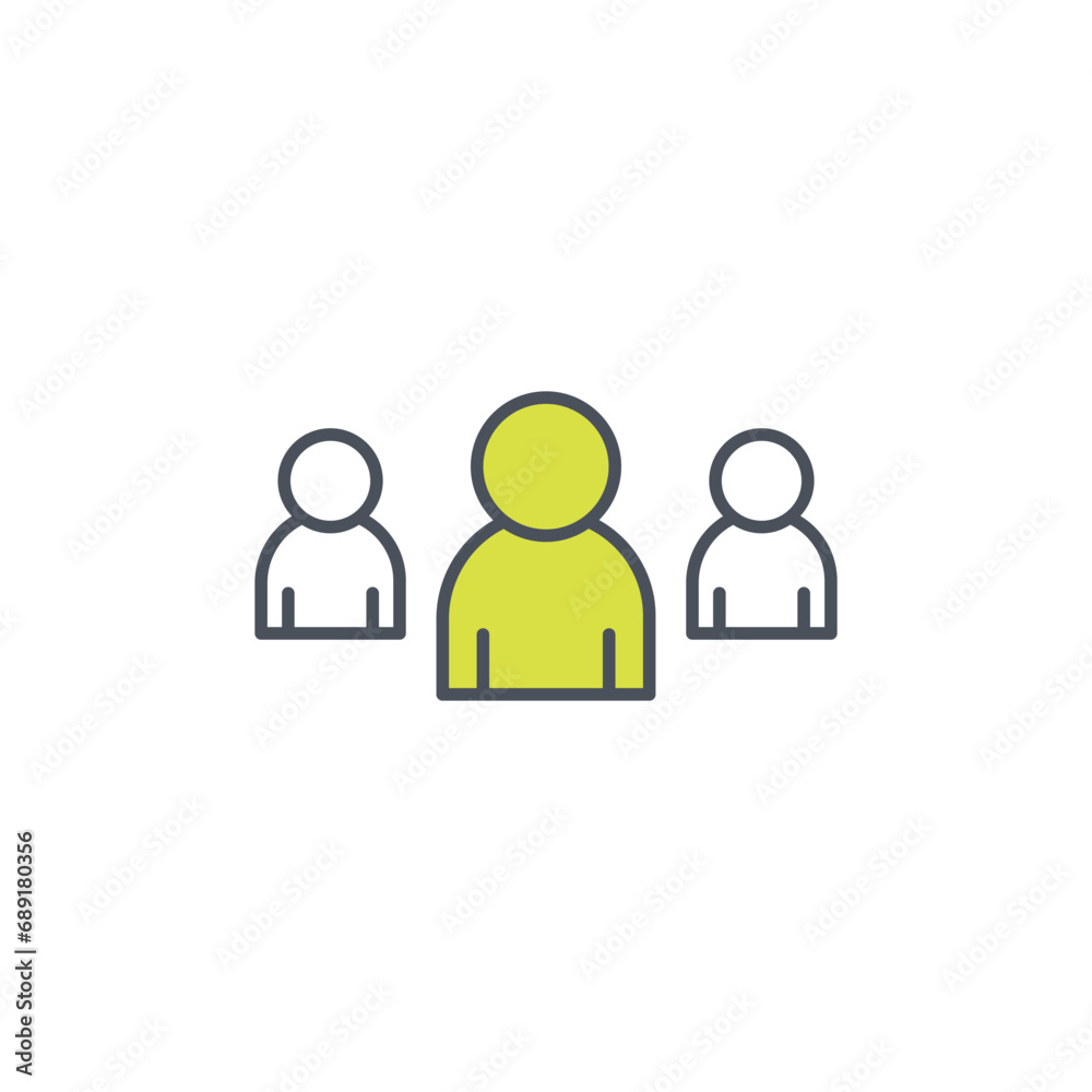 Vector sign of the leadership symbol isolated on a white background. icon color editable. Vector sign of the leadership symbol isolated on a white background. icon color editable.