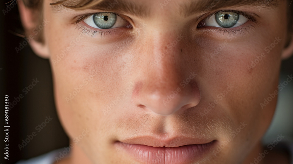 Close-up of young man's face Close-up of young man's face