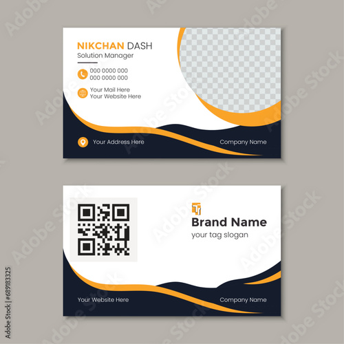 Creative Yellow Business Card Design Mock up
