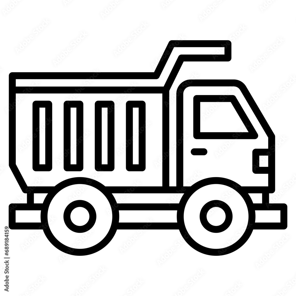 Construction Truck icon line vector illustration Construction Truck icon line vector illustration