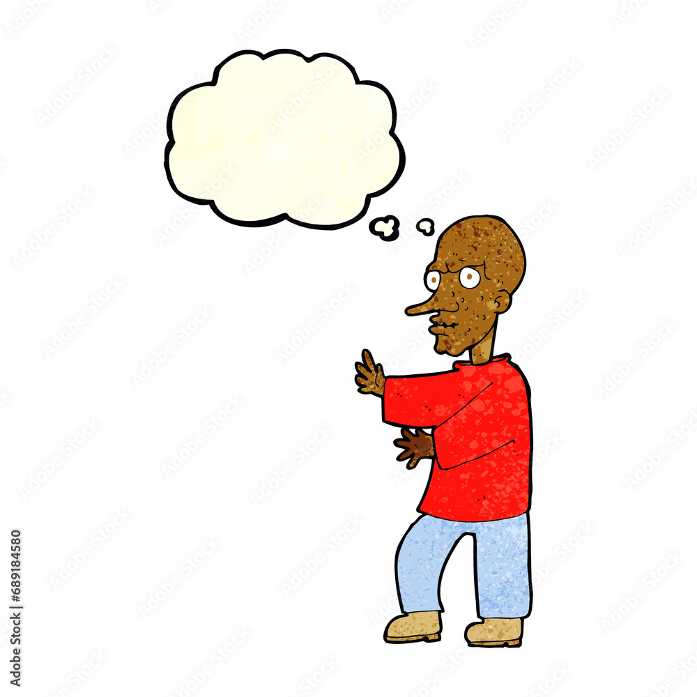 cartoon mean looking man with thought bubble cartoon mean looking man with thought bubble