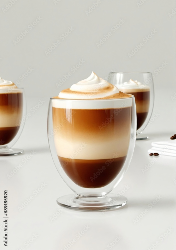Coffee In Glass Isolated On A White Background Coffee In Glass Isolated On A White Background