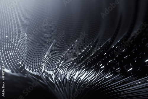 high tech abstract futuristic material, 3d illustration