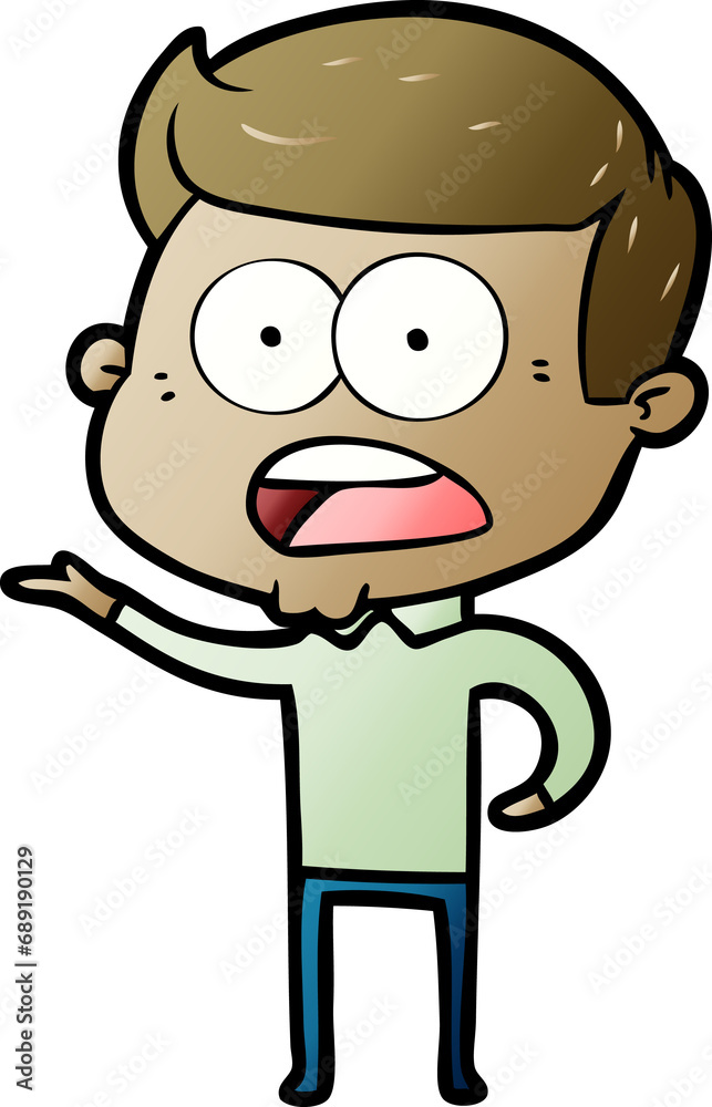 cartoon shocked man