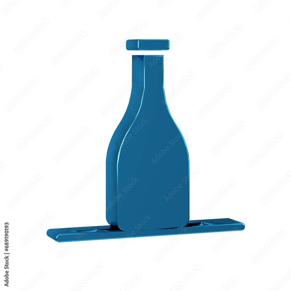 Blue Bottle of wine icon isolated on transparent background. Blue Bottle of wine icon isolated on transparent background.