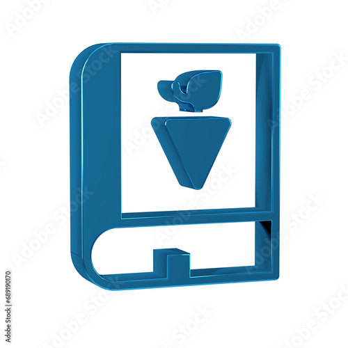 Blue Book about grapes icon isolated on transparent background.