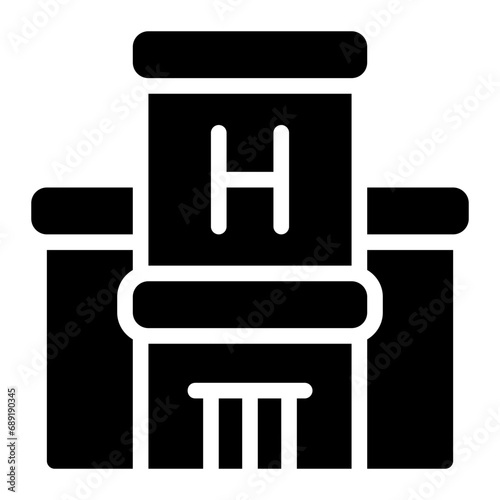 hotel glyph icon