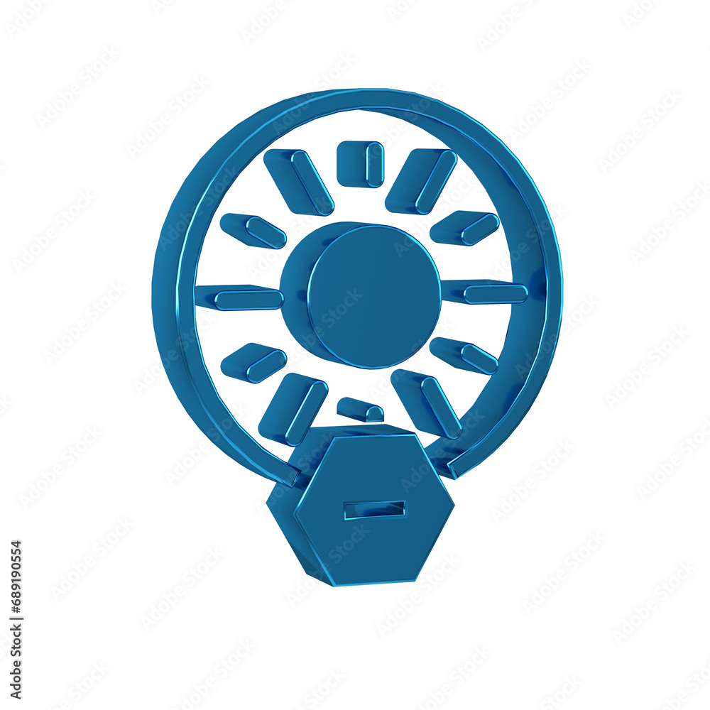 Blue No direct sunlight icon isolated on transparent background. Blue No direct sunlight icon isolated on transparent background.