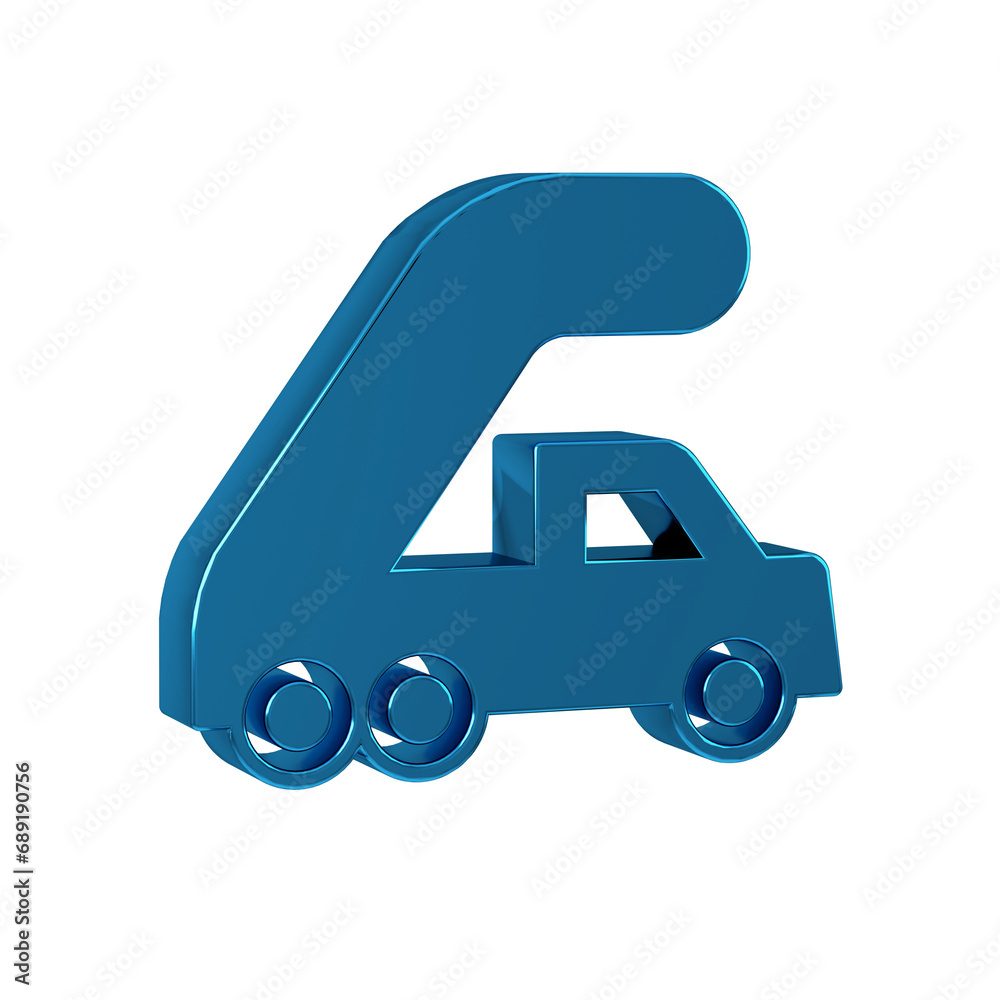 Blue Passenger ladder for plane boarding icon isolated on transparent background. Airport stair travel. Blue Passenger ladder for plane boarding icon isolated on transparent background. Airport stair travel.