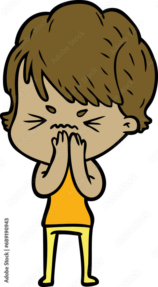 cartoon frustrated woman cartoon frustrated woman