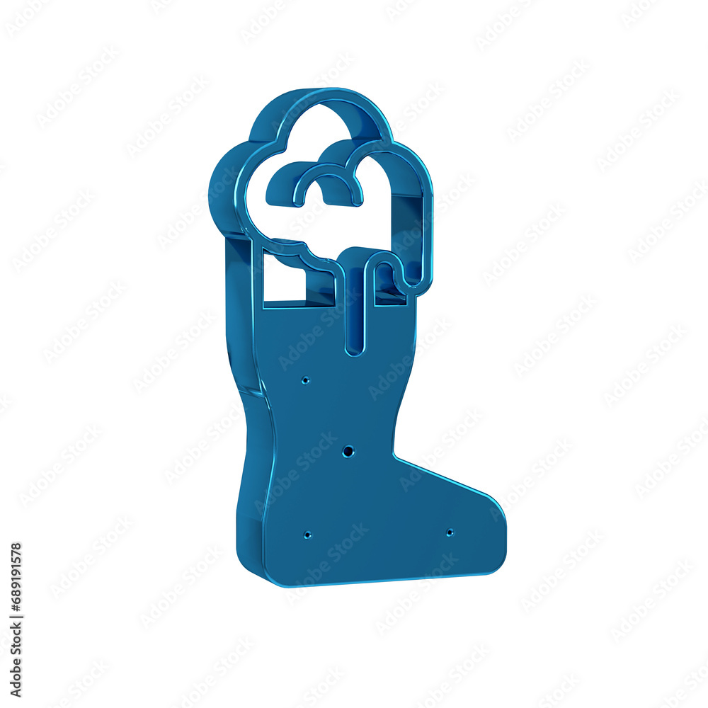 Blue Boot beer glass icon isolated on transparent background. Blue Boot beer glass icon isolated on transparent background.