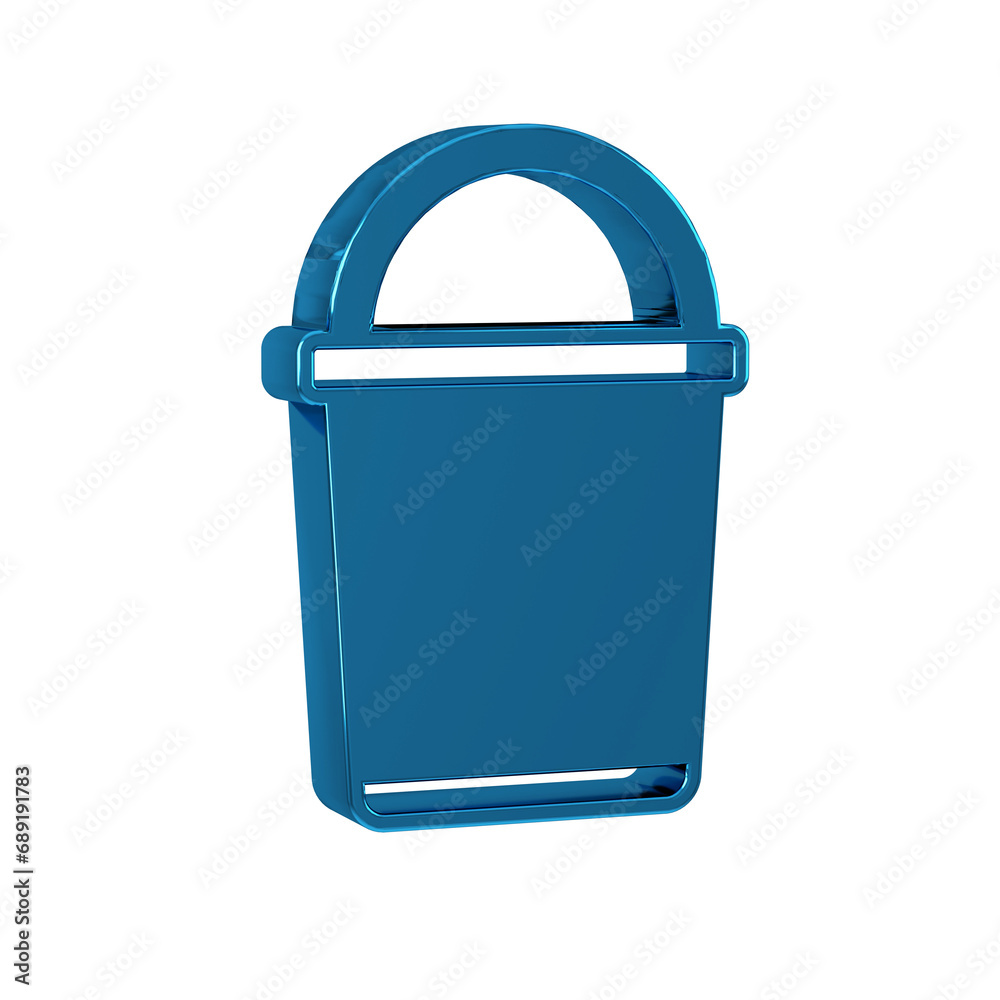 Blue Bucket icon isolated on transparent background. Blue Bucket icon isolated on transparent background.