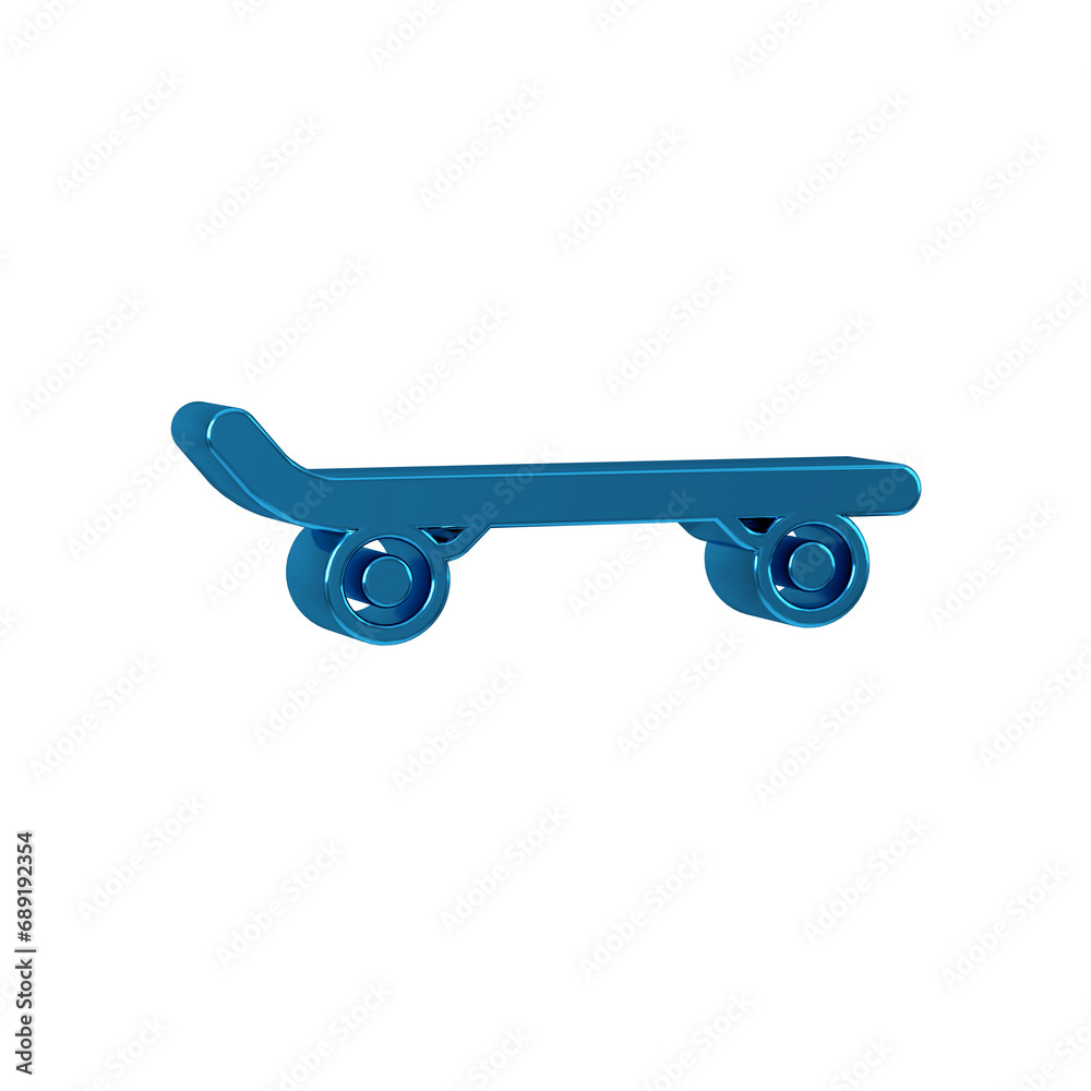 Blue Skateboard icon isolated on transparent background. Extreme sport. Sport equipment. Blue Skateboard icon isolated on transparent background. Extreme sport. Sport equipment.