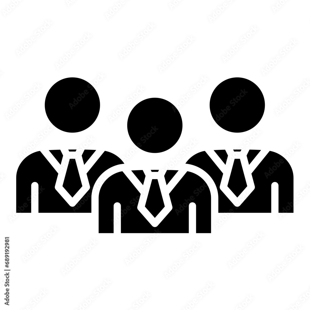 Business Team icon line vector illustration - obrazy, fototapety, plakaty 