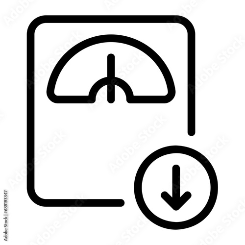 lose weight line icon