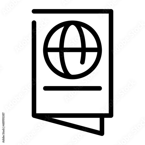 passport line icon