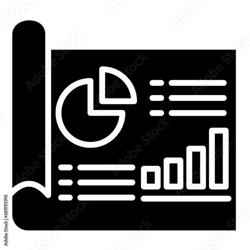 Business Blueprint icon line vector illustration