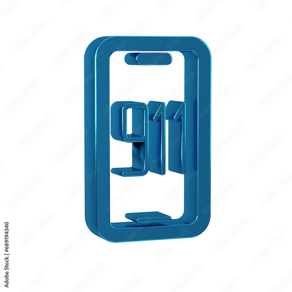 Blue Mobile phone with emergency call 911 icon isolated on transparent background. Police, ambulance, fire department, call, phone. Blue Mobile phone with emergency call 911 icon isolated on transparent background. Police, ambulance, fire department, call, phone.