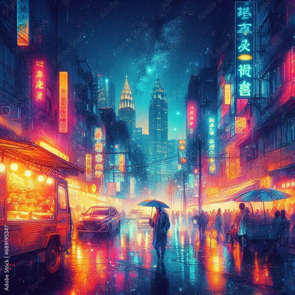 future city at night future city at night
