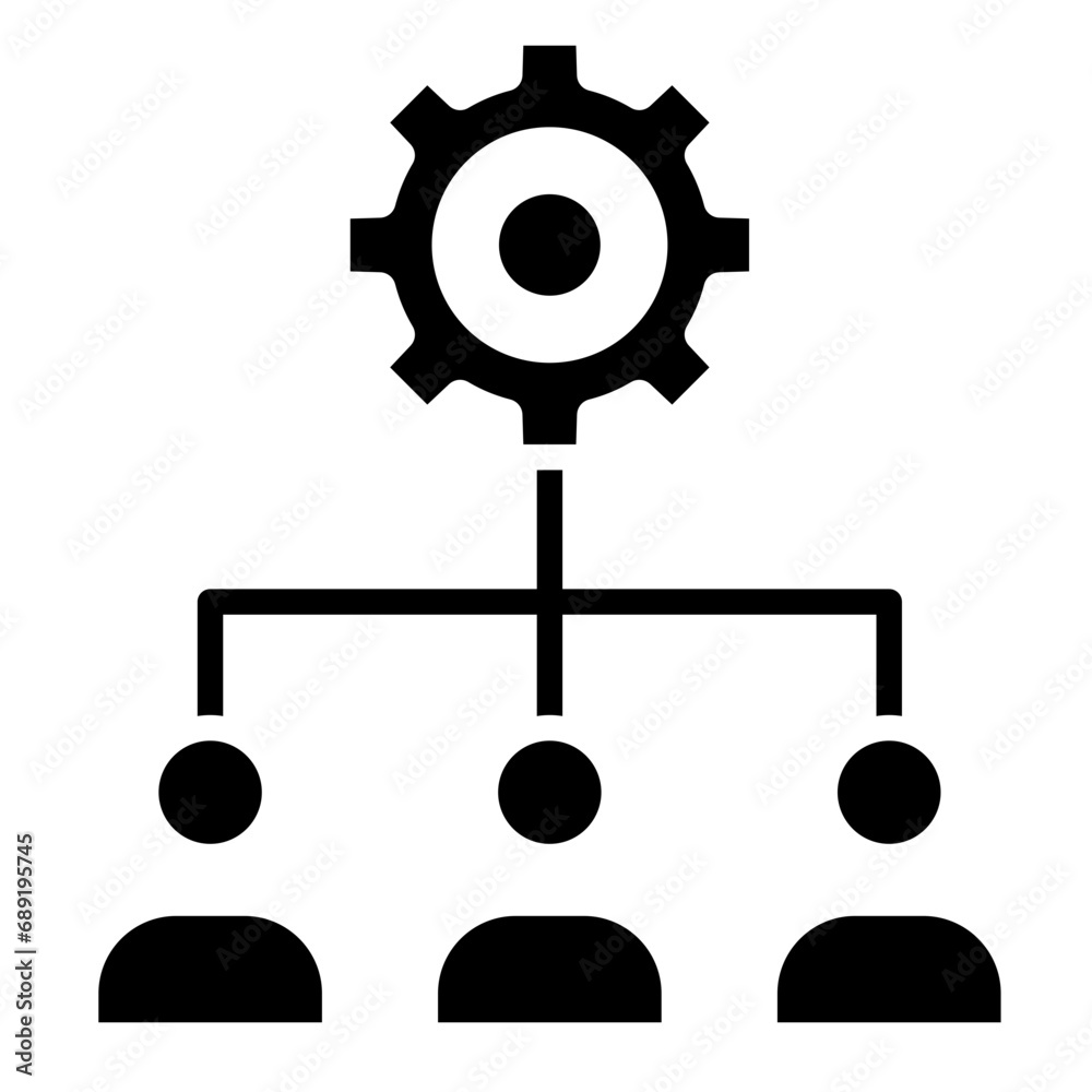 Management Structure icon line vector illustration Stock Vector | Adobe ...