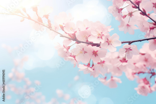 Blue love light wedding flower vintage white sky soft dreamy background colorful floral © VICHIZH