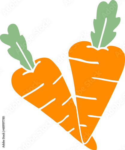 cartoon doodle carrots