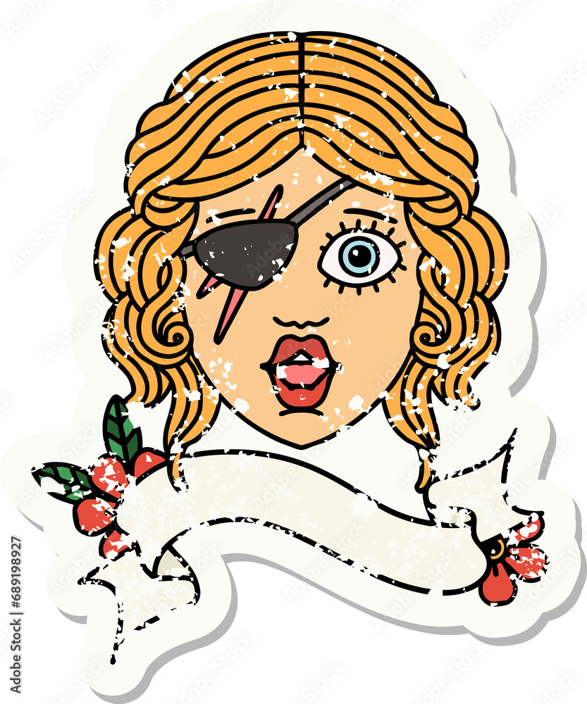 grunge sticker of a human rogue character face grunge sticker of a human rogue character face