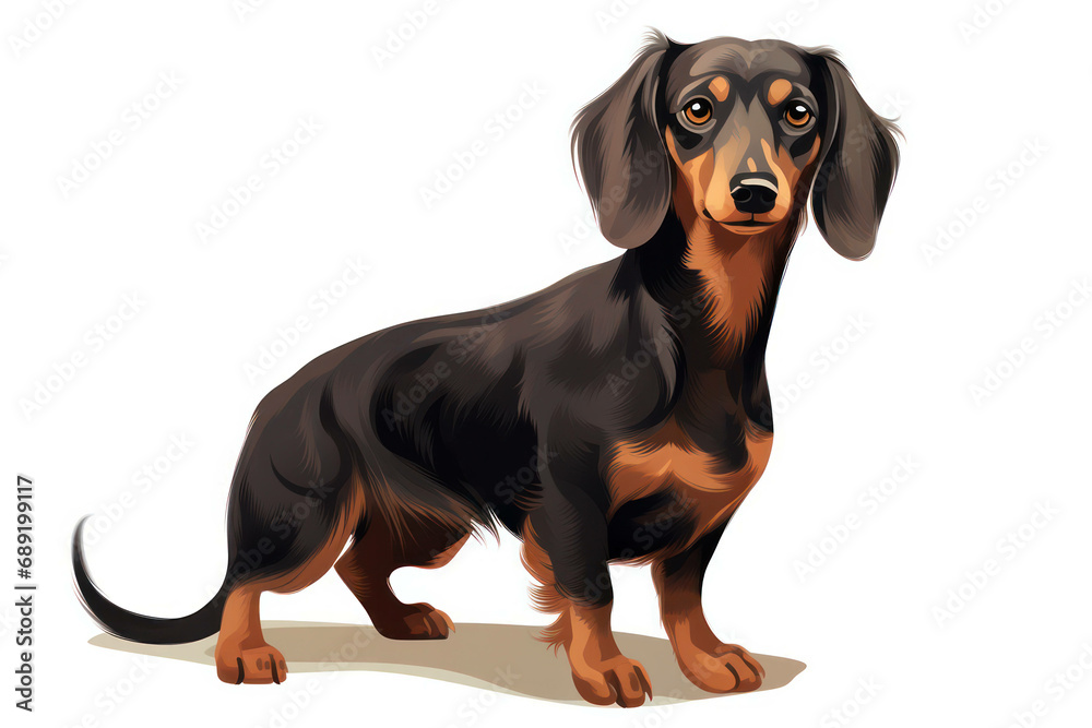 Portrait dog dachshund cute brown pets background animals