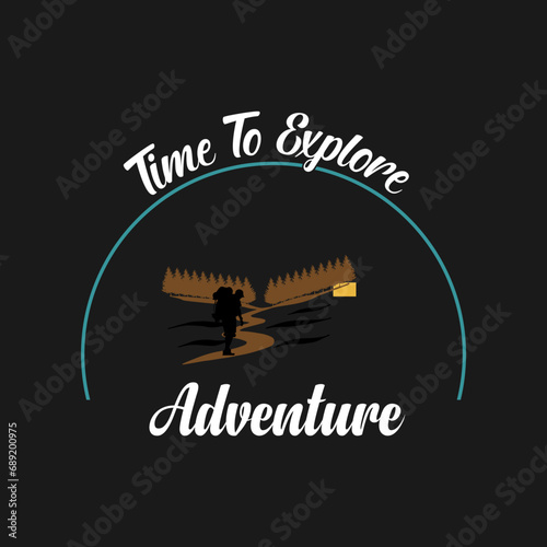 Vector adventure has no limit stay explore retro vintage t shirt design