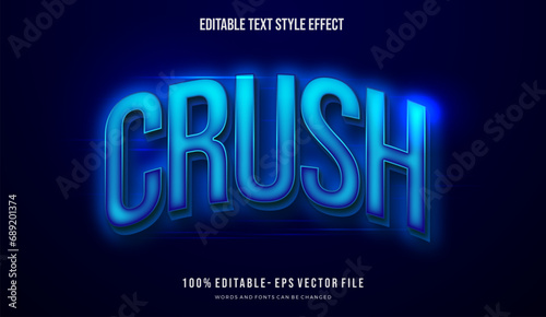 Editable text style effect modern color. Text style vector file photo