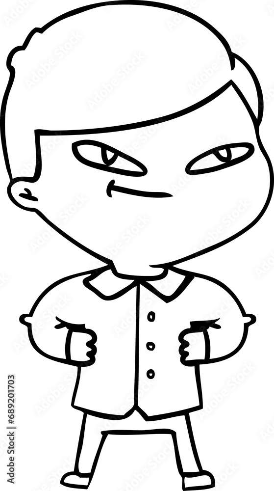 cartoon confident man cartoon confident man