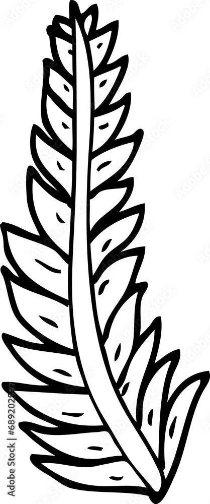 Fototapeta premium line drawing cartoon house plant