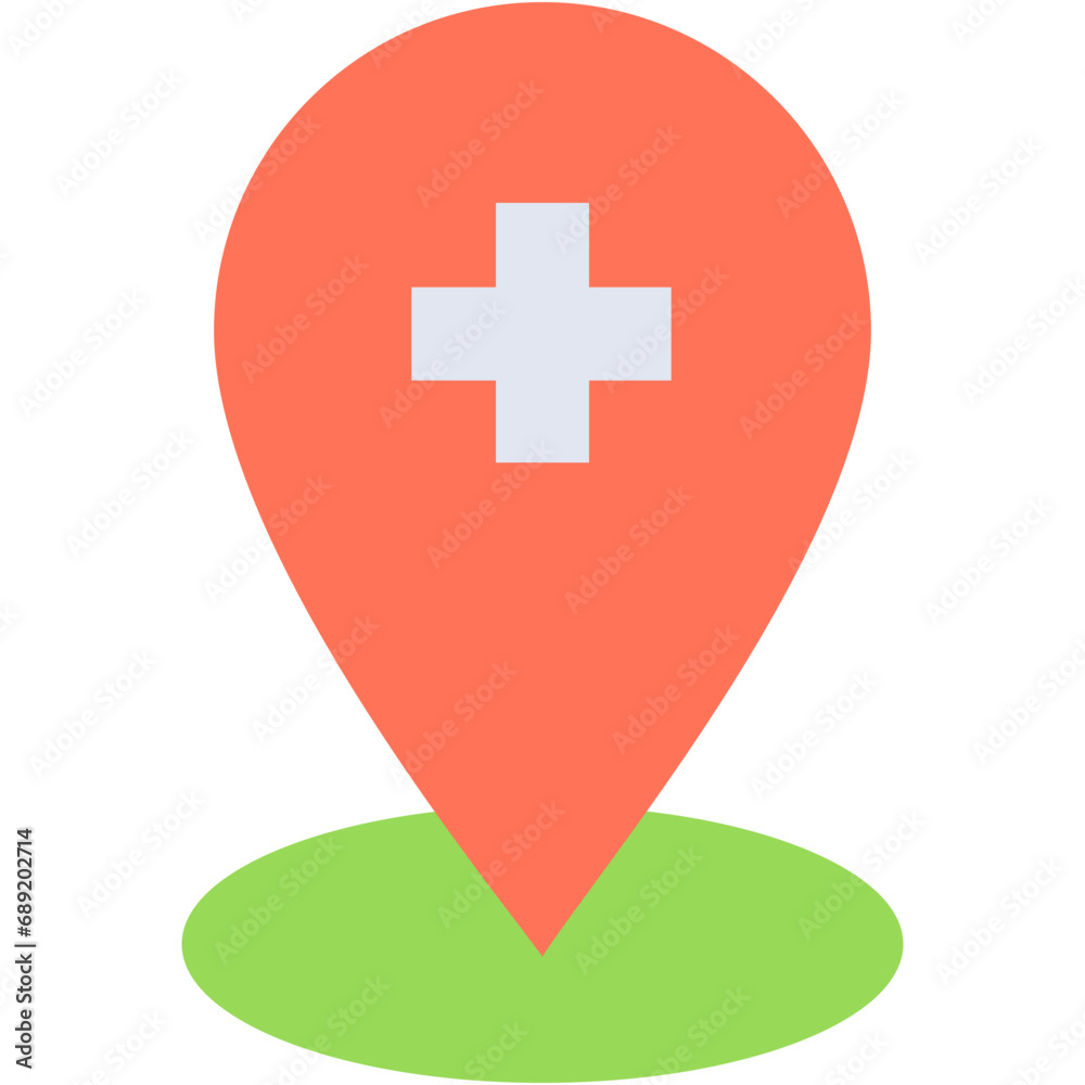 Obraz premium Hospital Location vector design .svg