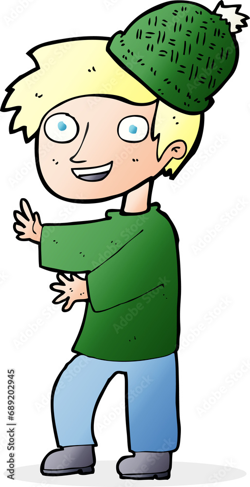 cartoon man wearing winter hat cartoon man wearing winter hat