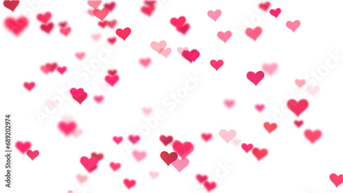 Simple red heart flying, Isolated transparent background.