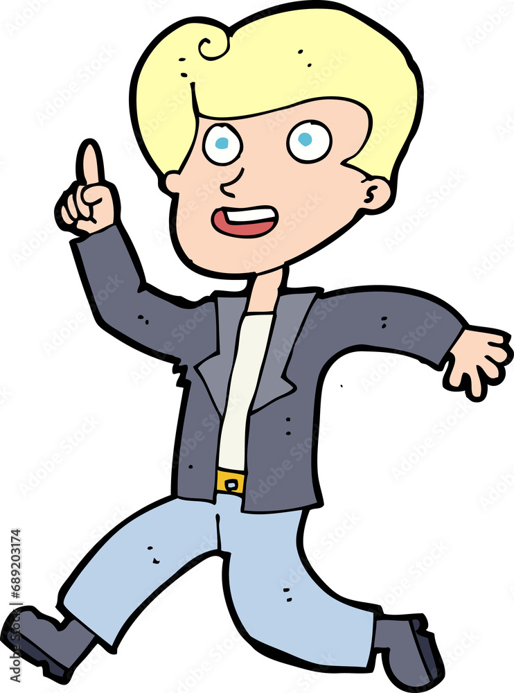 cartoon man with great idea cartoon man with great idea