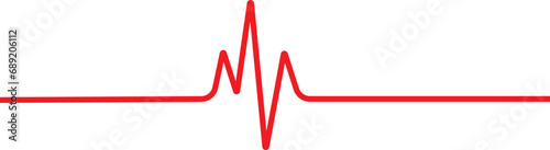 heart beat on ecg. Red heartbeat line icon. vector illustration. Pulse trace. ECG and Cardiac symbol. Health and Medical concept. Vector illustration.