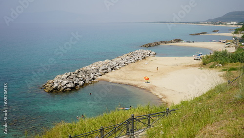 view of the beach, Piedigrotta, Italy